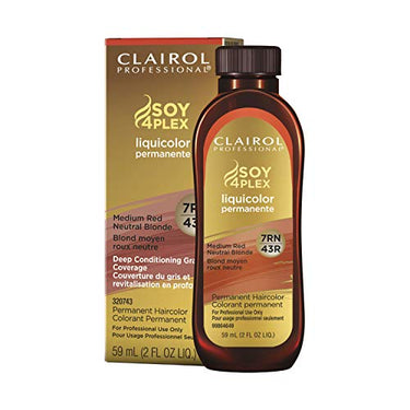 Clairol Professional Soy 4Plex Liquicolor Permanente – 7RN Medium Red Neutral Blonde – 2 oz - ANNS BEAUTY SUPPLY